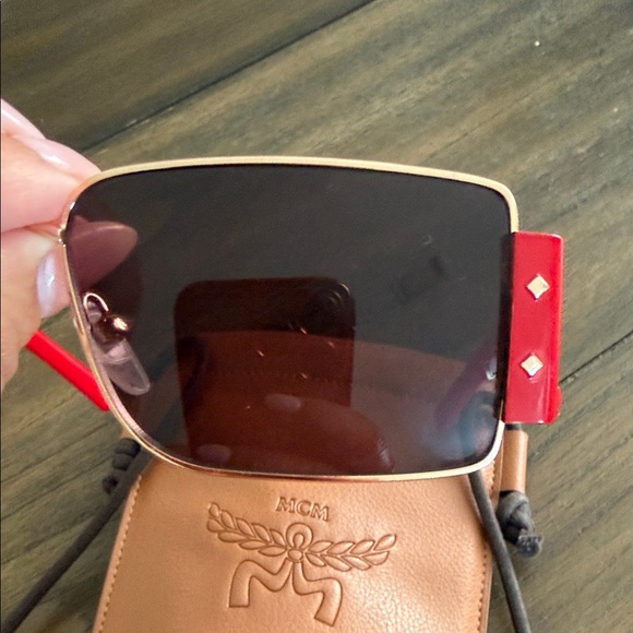 MCM Red and Gold Sunglasses - Picture 8 of 9